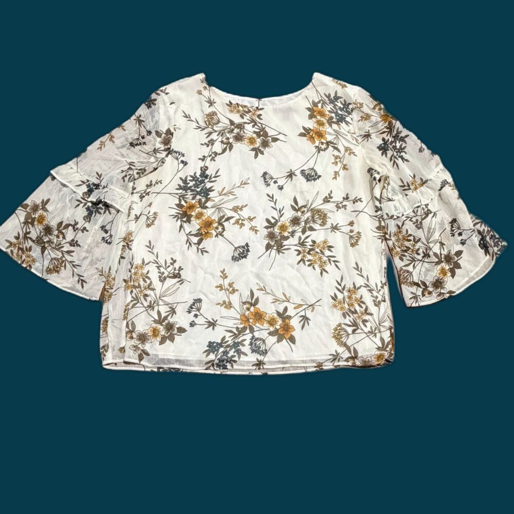 Banana Republic Floral Blouse Size L